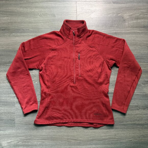 *Vintage Patagonia Women's R1 Flash Pullover - Red - Picture 1 of 9